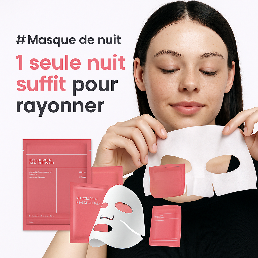 Masque Bio-Collagène — Soin Hydratant Profond & Peau Repulpée