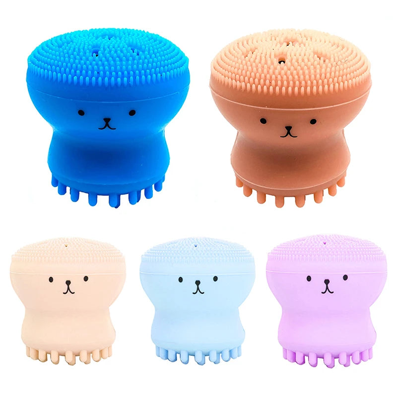 Octopus Shape Silicone Face Cleansing Brush Face Washing Product Pore Cleaner Exfoliator Face Brush Washing face Brush Skin Care