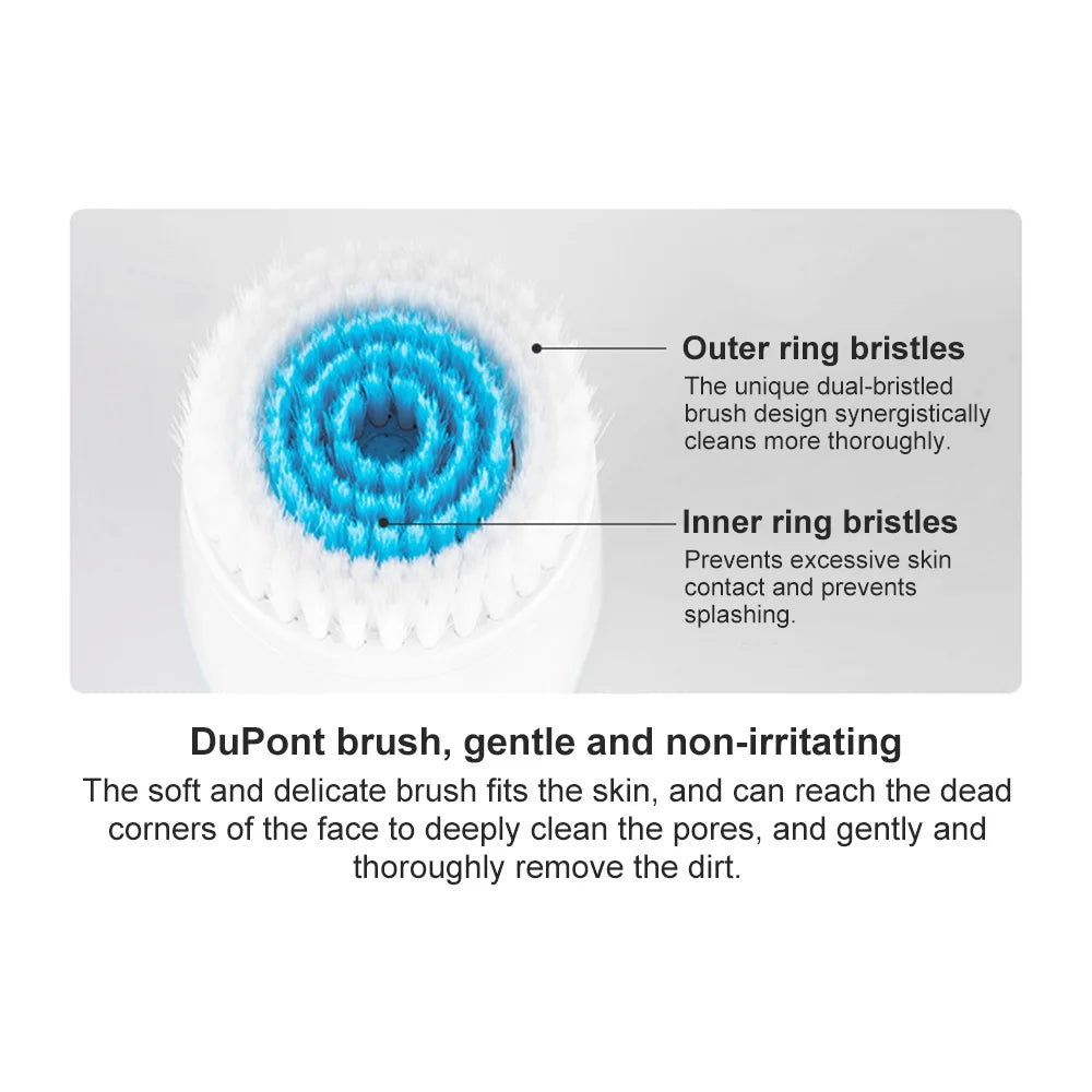 Electric Cleansing Brush 3 In 1 Sonic Rotating Cleansing Brush Galvanic Facial Spa System Deeply Clean Remove Blackheads Tool