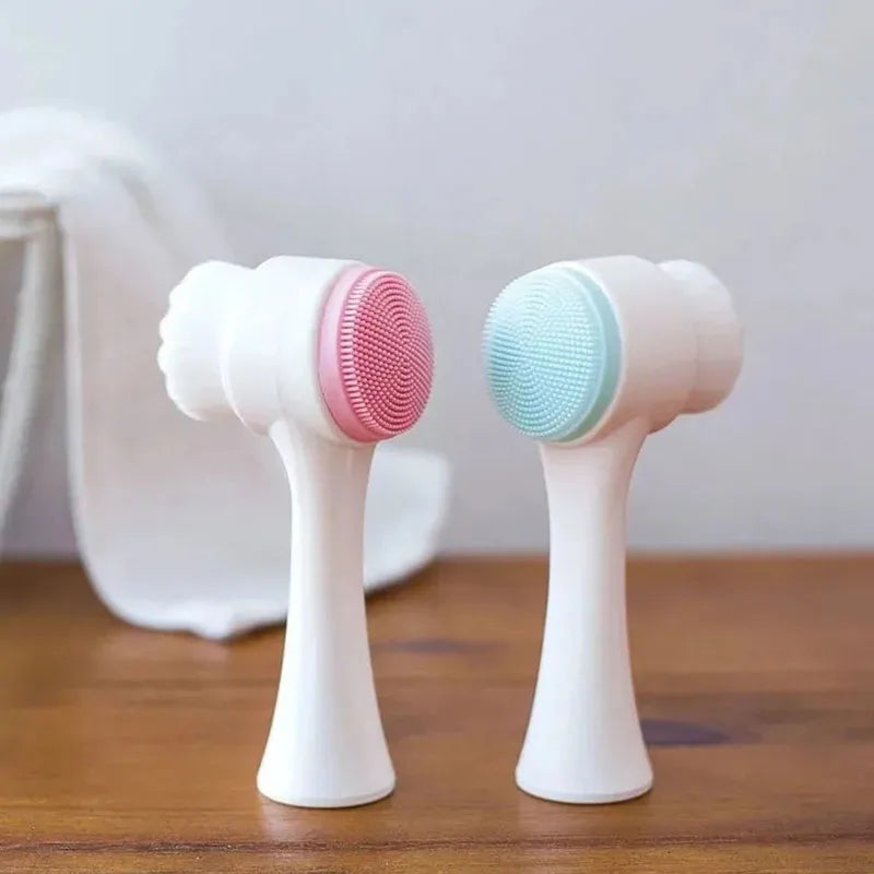 Brosse Nettoyante Visage 2-en-1 en Silicone