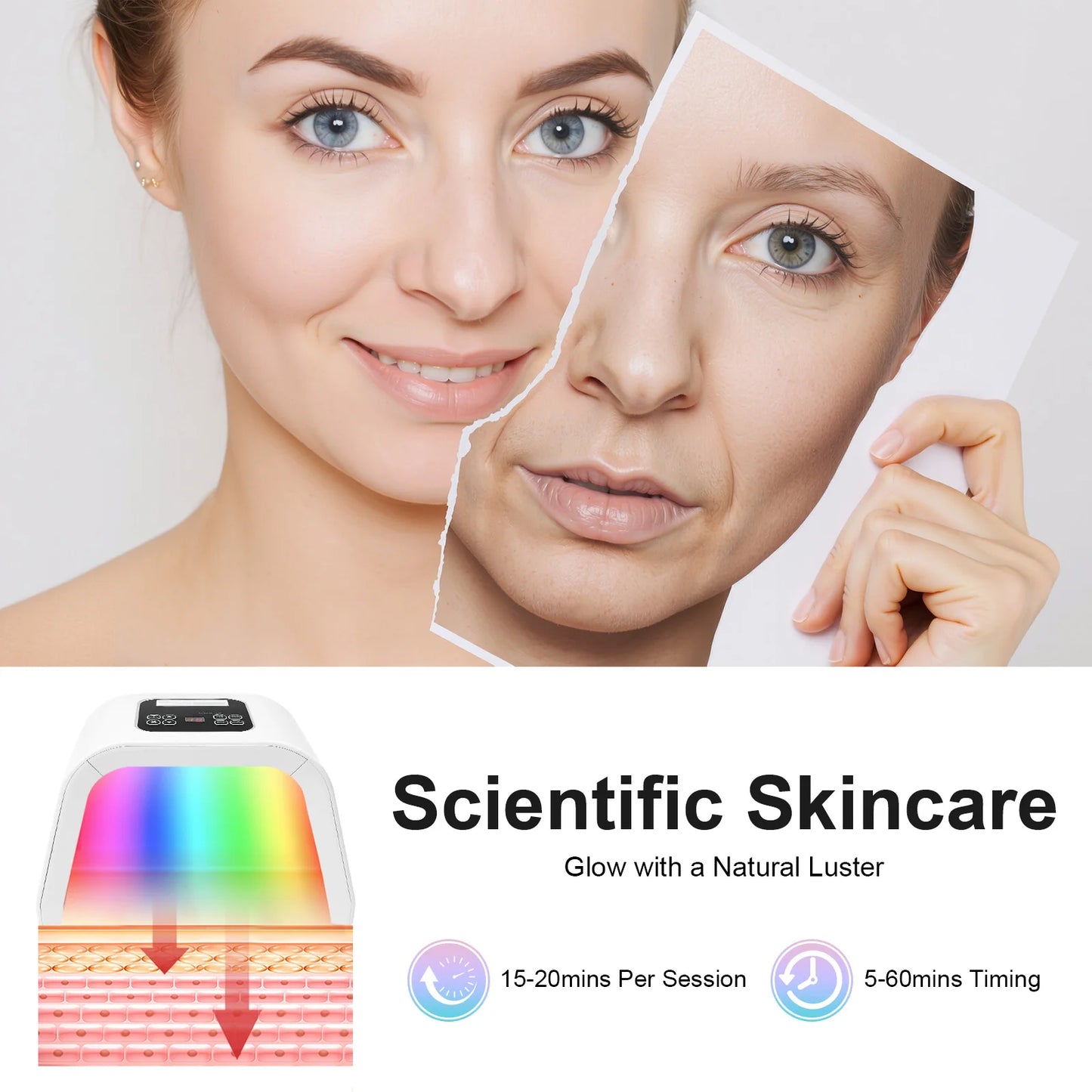 ✨ Masque LED 7 Couleurs – Anti-Âge & Réparation