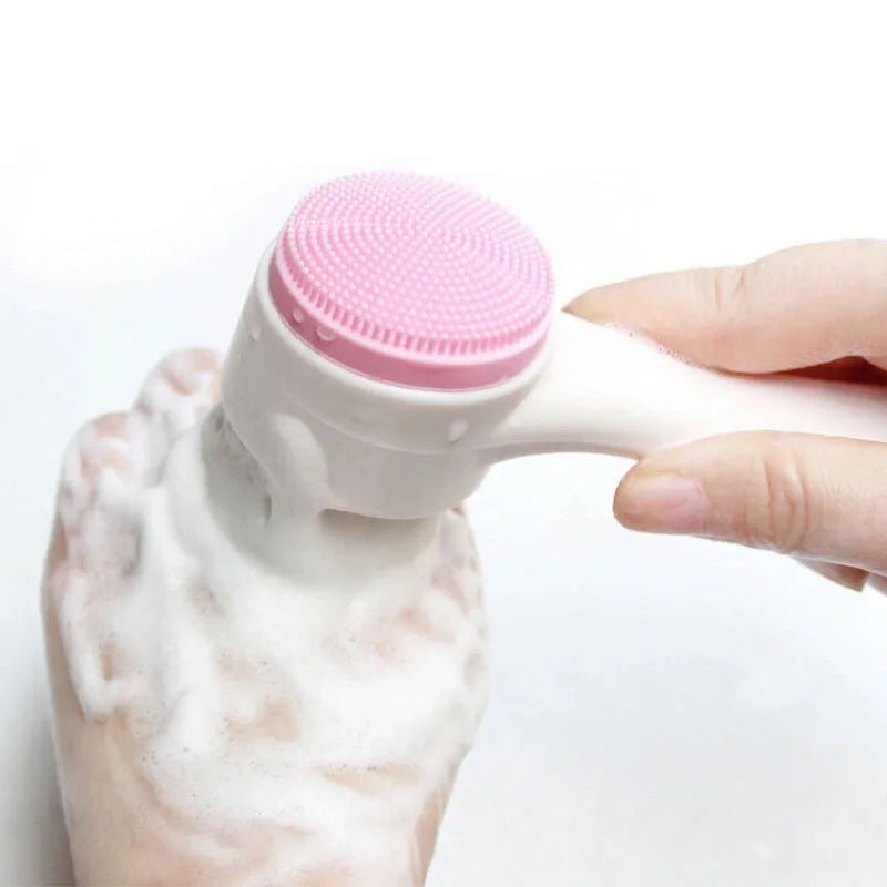 Brosse Nettoyante Visage 2-en-1 en Silicone