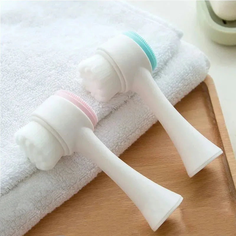 Brosse Nettoyante Visage 2-en-1 en Silicone