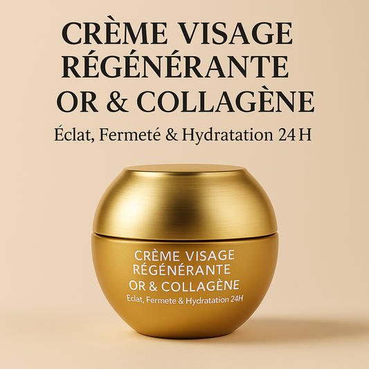 Crème Visage Régénérante Or & Collagène – Éclat, Fermeté & Hydratation 24H